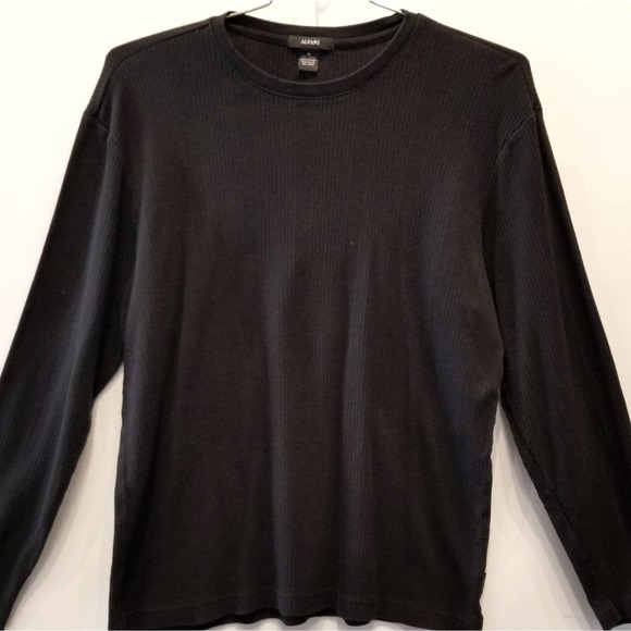 Alfani Black Cotton Crewneck Sweater Size M - Picture 1 of 10